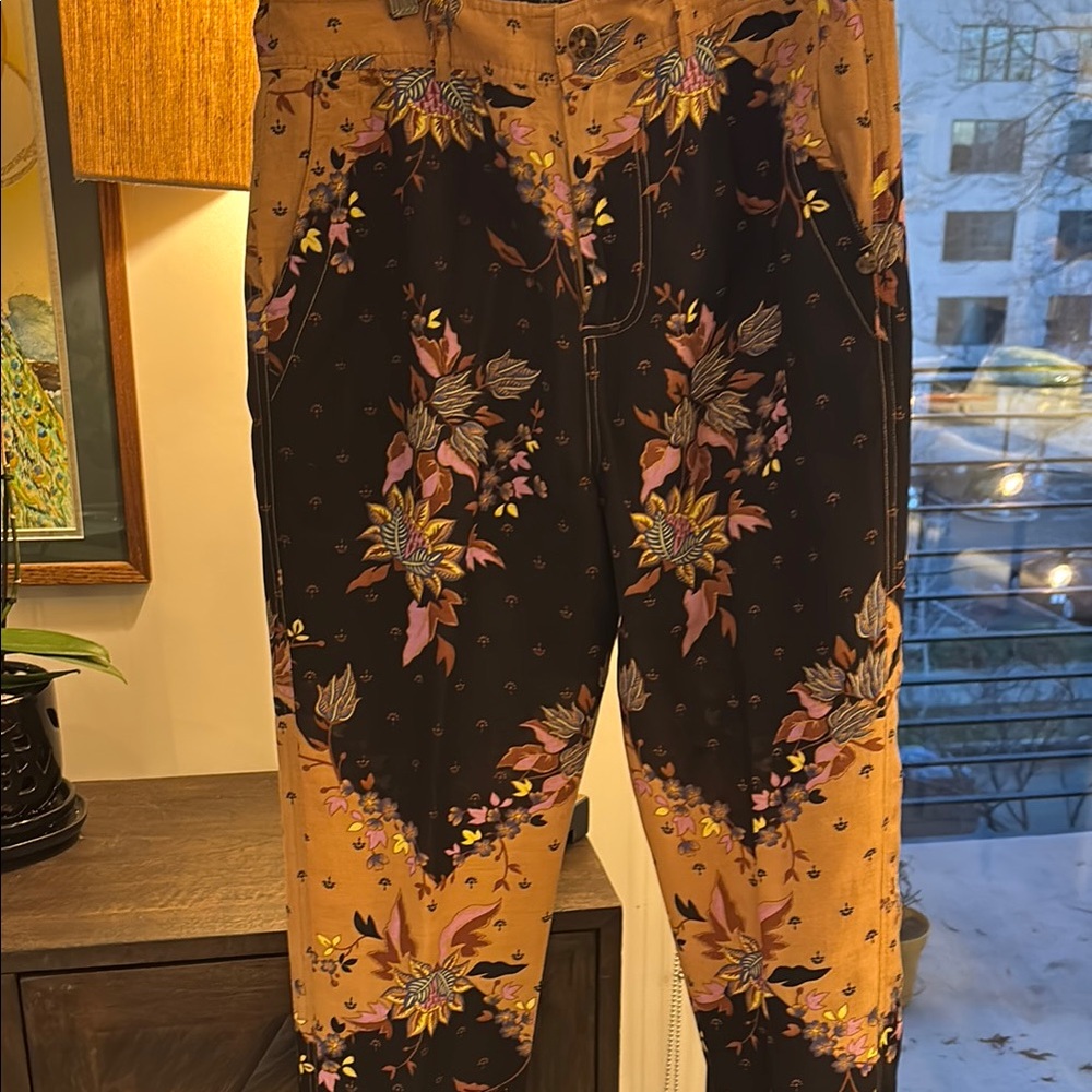 Anthropologie Floral Patterned Pants